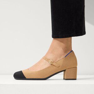 Rothy's Tan and Black Heels